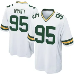 Green Bay Packers Men's Game White Jersey (95 Devonte Wyatt)