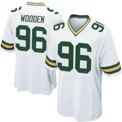 Green Bay Packers Men's Game White Jersey (96 Colby Wooden)