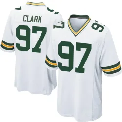 Green Bay Packers Men's Game White Jersey (97 Kenny Clark)