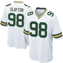 Green Bay Packers Men's Game White Jersey (98 Chris Slayton)