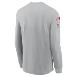 Green Bay Packers Men's Gray 2024 Salute To Service Long Sleeve T-Shirt