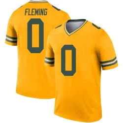 Green Bay Packers Men's Legend Gold Inverted Jersey (0 Julian Fleming)