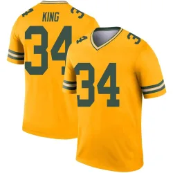 Green Bay Packers Men's Legend Gold Inverted Jersey (34 Kalen King)