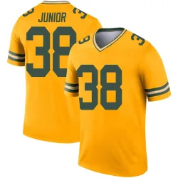 Green Bay Packers Men's Legend Gold Inverted Jersey (38 Gregory Junior)