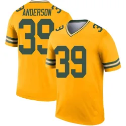 Green Bay Packers Men's Legend Gold Inverted Jersey (39 Zayne Anderson)