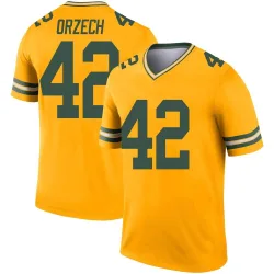 Green Bay Packers Men's Legend Gold Inverted Jersey (42 Matt Orzech)