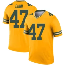 Green Bay Packers Men's Legend Gold Inverted Jersey (47 Isaiah Dunn)