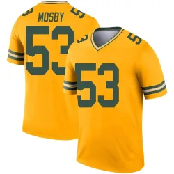 Green Bay Packers Men's Legend Gold Inverted Jersey (53 Arron Mosby)
