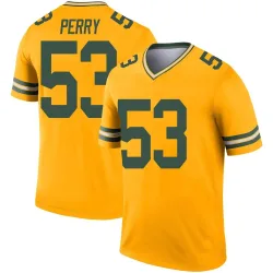 Green Bay Packers Men's Legend Gold Inverted Jersey (53 Nick Perry)