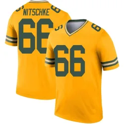 Green Bay Packers Men's Legend Gold Inverted Jersey (66 Ray Nitschke)