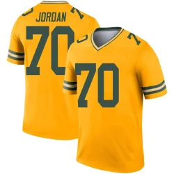 Green Bay Packers Men's Legend Gold Inverted Jersey (70 Michael Jordan)