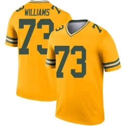 Green Bay Packers Men's Legend Gold Inverted Jersey (73 John Williams)
