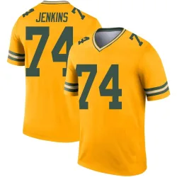 Green Bay Packers Men's Legend Gold Inverted Jersey (74 Elgton Jenkins)