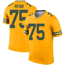 Green Bay Packers Men's Legend Gold Inverted Jersey (75 Sean Rhyan)