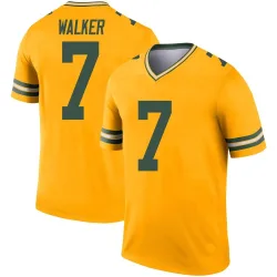 Green Bay Packers Men's Legend Gold Inverted Jersey (7 Quay Walker)