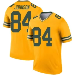 Green Bay Packers Men's Legend Gold Inverted Jersey (84 Cornelius Johnson)