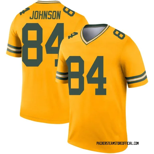 Green Bay Packers Men's Legend Gold Inverted Jersey (84 Cornelius Johnson)