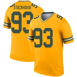Green Bay Packers Men's Legend Gold Inverted Jersey (93 Nazir Stackhouse)