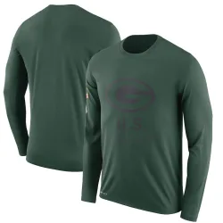Green Bay Packers Men's Legend Green 2018 Salute to Service Sideline Performance Long Sleeve T-Shirt
