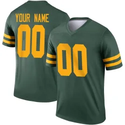 Green Bay Packers Men's Legend Green Alternate Jersey (00 Custom)