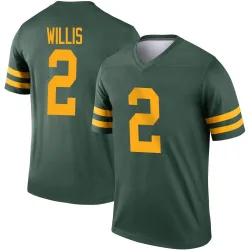 Green Bay Packers Men's Legend Green Alternate Jersey (2 Malik Willis)