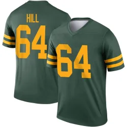 Green Bay Packers Men's Legend Green Alternate Jersey (64 Trey Hill)
