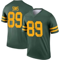 Green Bay Packers Men's Legend Green Alternate Jersey (89 Ben Sims)