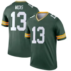 Green Bay Packers Men's Legend Green Jersey (13 Dontayvion Wicks)