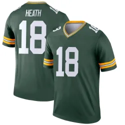 Green Bay Packers Men's Legend Green Jersey (18 Malik Heath)
