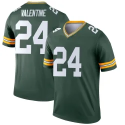 Green Bay Packers Men's Legend Green Jersey (24 Carrington Valentine)