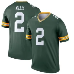 Green Bay Packers Men's Legend Green Jersey (2 Malik Willis)