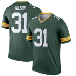 Green Bay Packers Men's Legend Green Jersey (31 Emanuel Wilson)