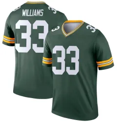 Green Bay Packers Men's Legend Green Jersey (33 Evan Williams)