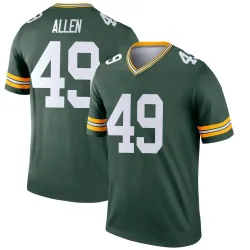 Green Bay Packers Men's Legend Green Jersey (49 Austin Allen)