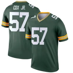 Green Bay Packers Men's Legend Green Jersey (57 Brenton Cox Jr.)