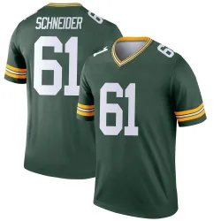Green Bay Packers Men's Legend Green Jersey (61 Cole Schneider)