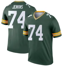 Green Bay Packers Men's Legend Green Jersey (74 Elgton Jenkins)