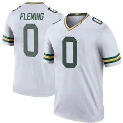 Green Bay Packers Men's Legend White Color Rush Jersey (0 Julian Fleming)