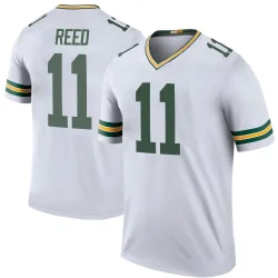 Green Bay Packers Men's Legend White Color Rush Jersey (11 Jayden Reed)