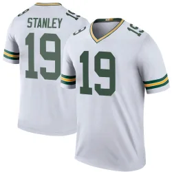 Green Bay Packers Men's Legend White Color Rush Jersey (19 Dimitri Stanley)