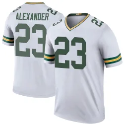 Green Bay Packers Men's Legend White Color Rush Jersey (23 Jaire Alexander)