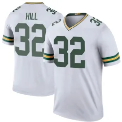 Green Bay Packers Men's Legend White Color Rush Jersey (32 Kylin Hill)