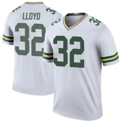 Green Bay Packers Men's Legend White Color Rush Jersey (32 MarShawn Lloyd)