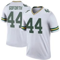 Green Bay Packers Men's Legend White Color Rush Jersey (44 Ralen Goforth)