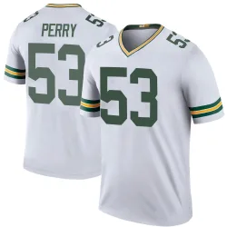 Green Bay Packers Men's Legend White Color Rush Jersey (53 Nick Perry)