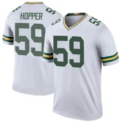 Green Bay Packers Men's Legend White Color Rush Jersey (59 Ty'Ron Hopper)