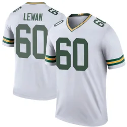 Green Bay Packers Men's Legend White Color Rush Jersey (60 Jason Lewan)
