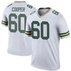 Green Bay Packers Men's Legend White Color Rush Jersey (60 Tyler Cooper)