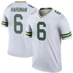 Green Bay Packers Men's Legend White Color Rush Jersey (6 Mecole Hardman)