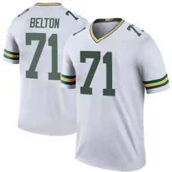 Green Bay Packers Men's Legend White Color Rush Jersey (71 Anthony Belton)